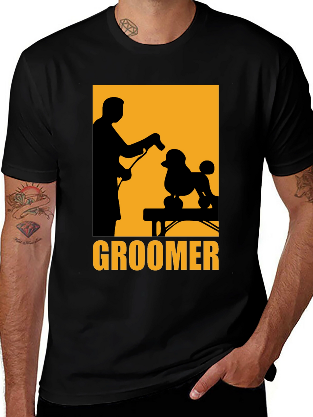 Groomer Poodle Graphic Tee - Pet Styling T-Shirt
