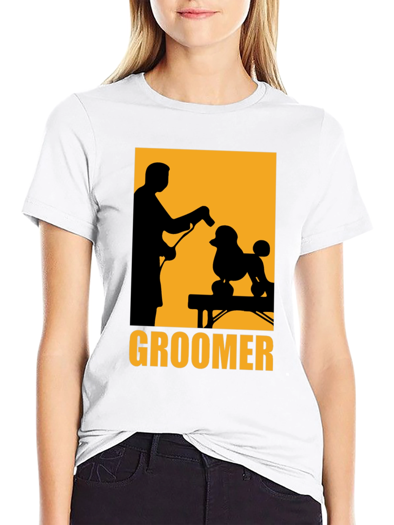 Groomer Poodle Graphic Tee - Pet Styling T-Shirt