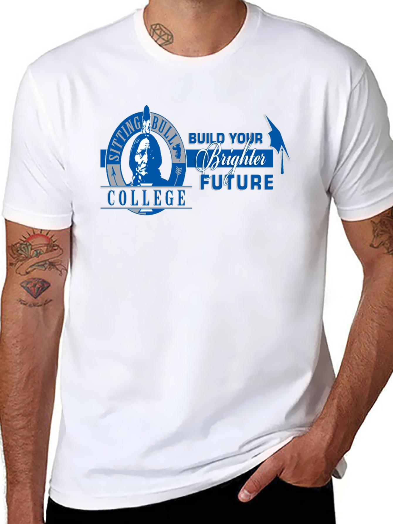 Sitting Bull College T-Shirt - Build Your Brighter Future