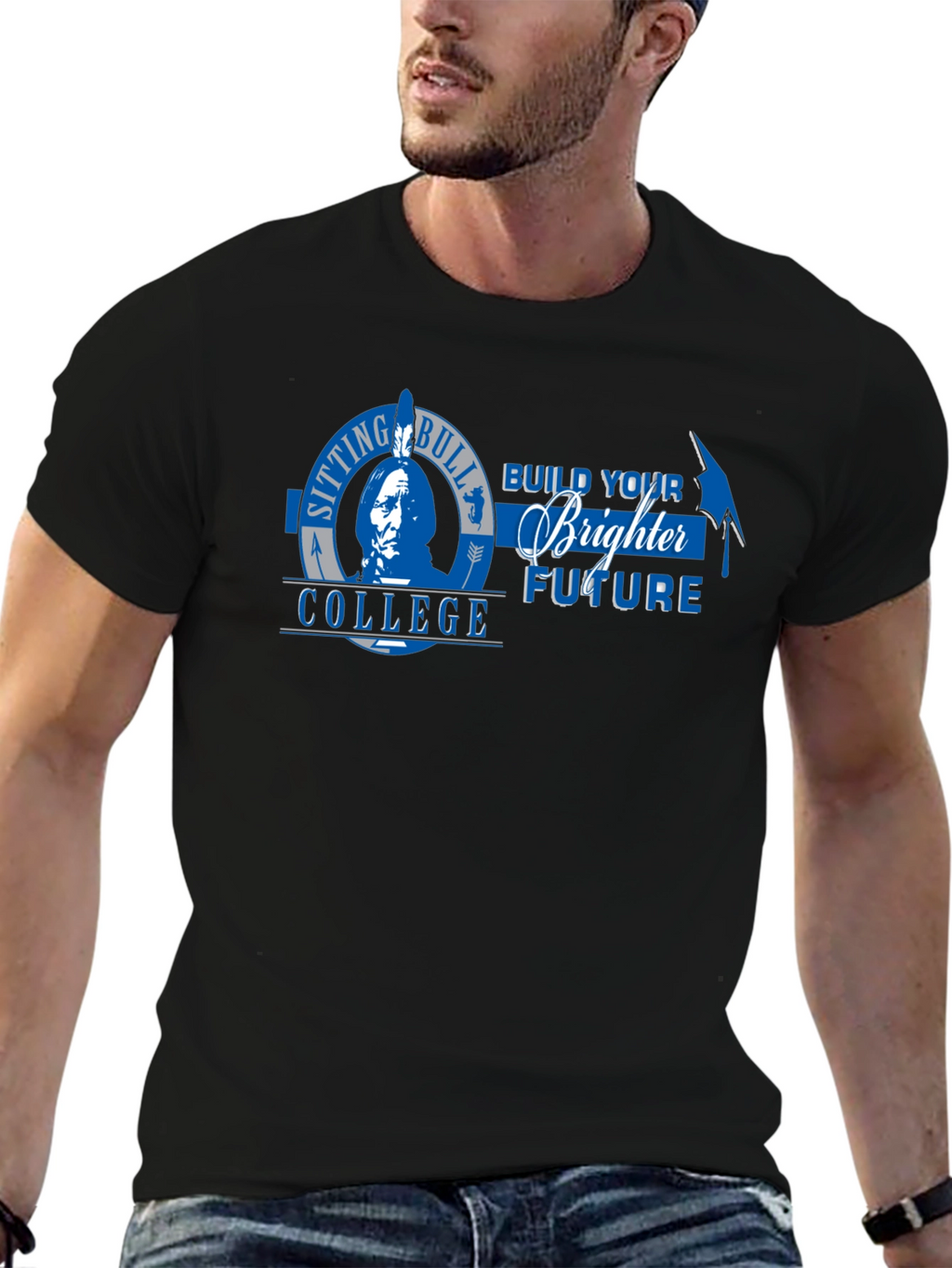 Sitting Bull College T-Shirt - Build Your Brighter Future
