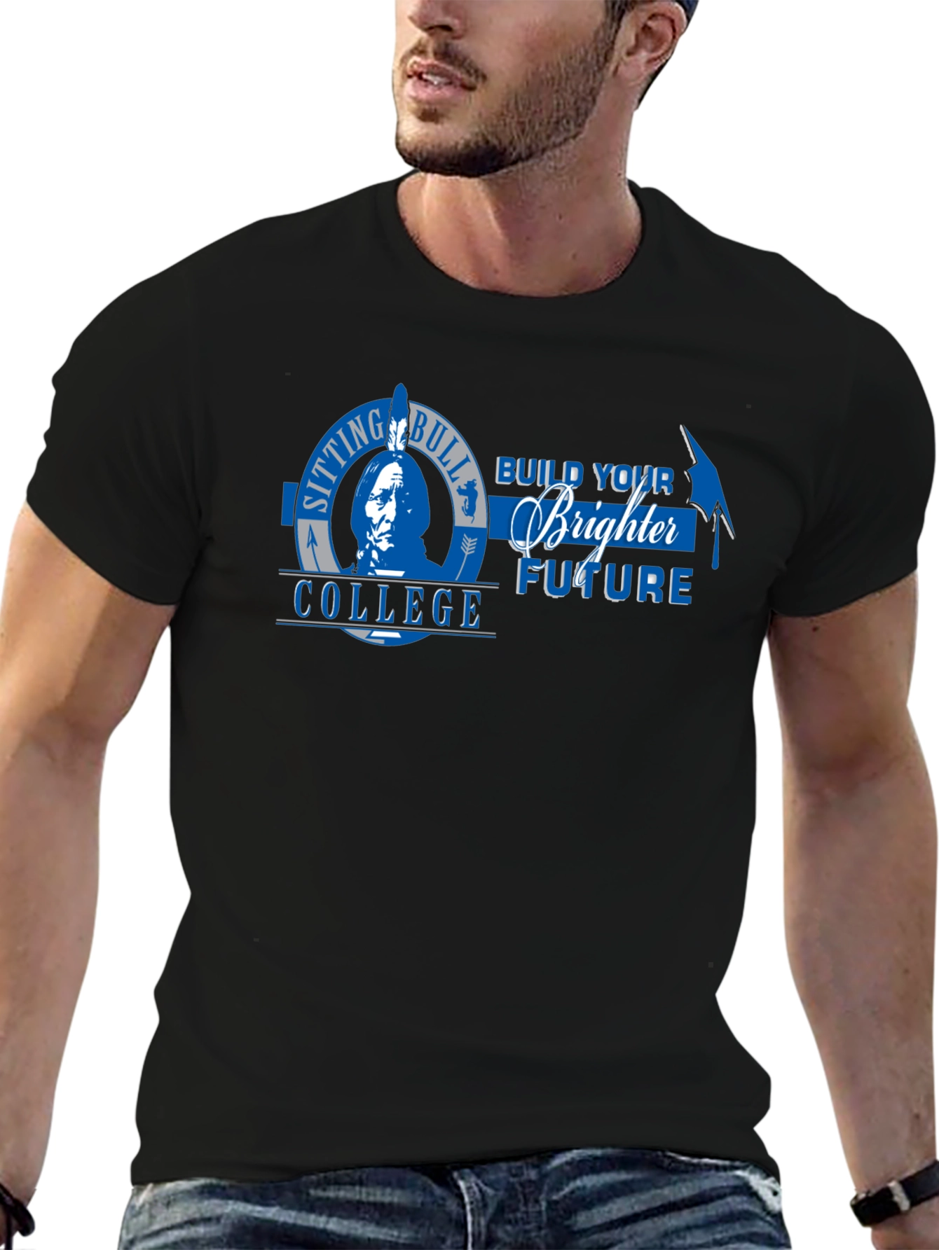 Sitting Bull College T-Shirt - Build Your Brighter Future