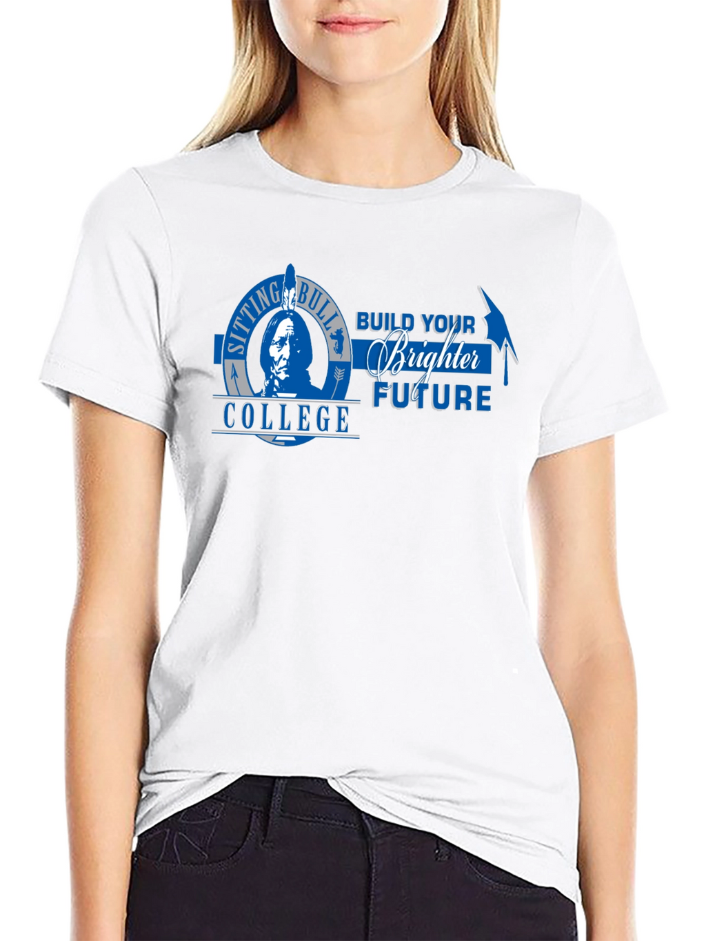 Sitting Bull College T-Shirt - Build Your Brighter Future