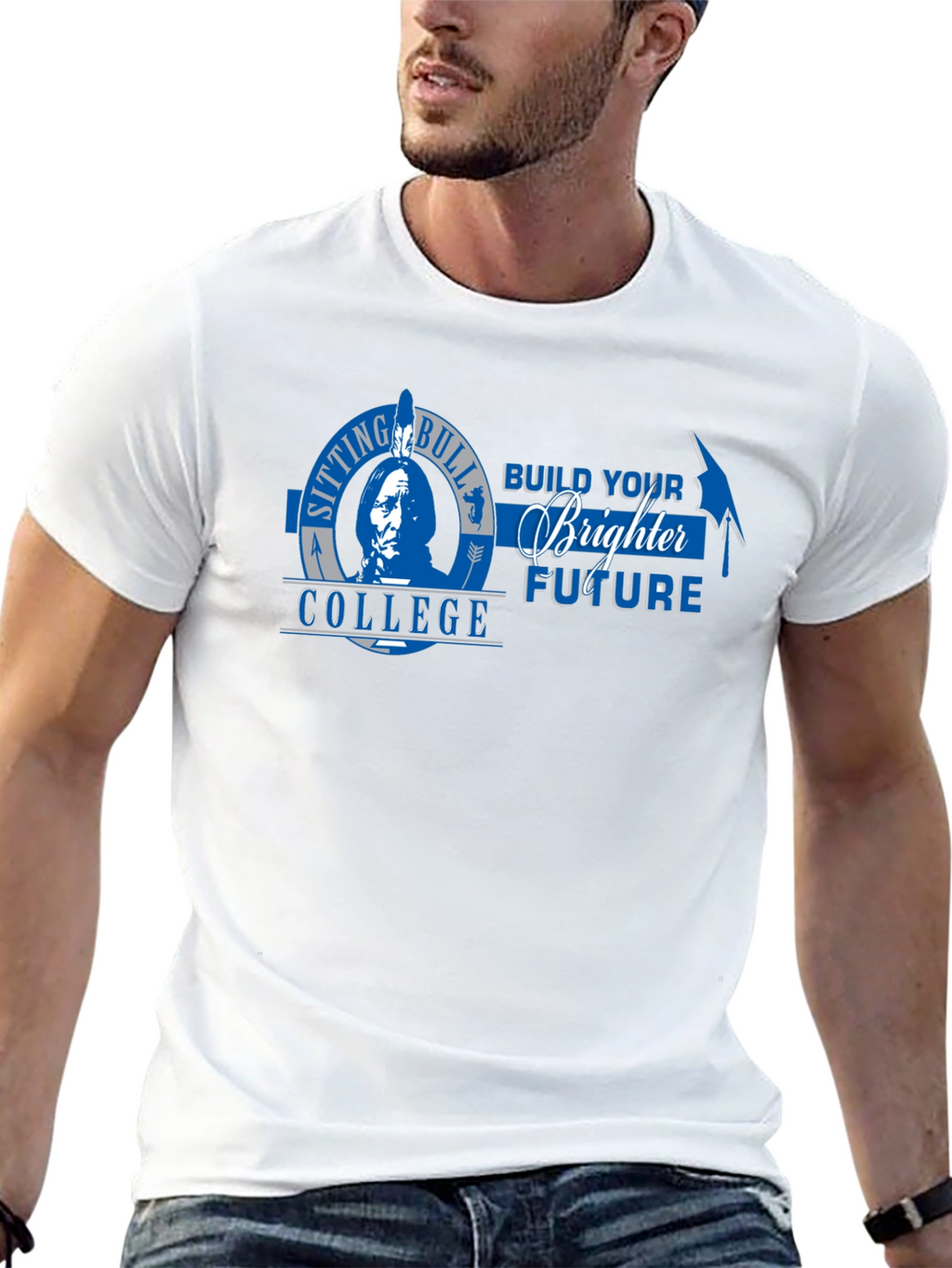 Sitting Bull College T-Shirt - Build Your Brighter Future