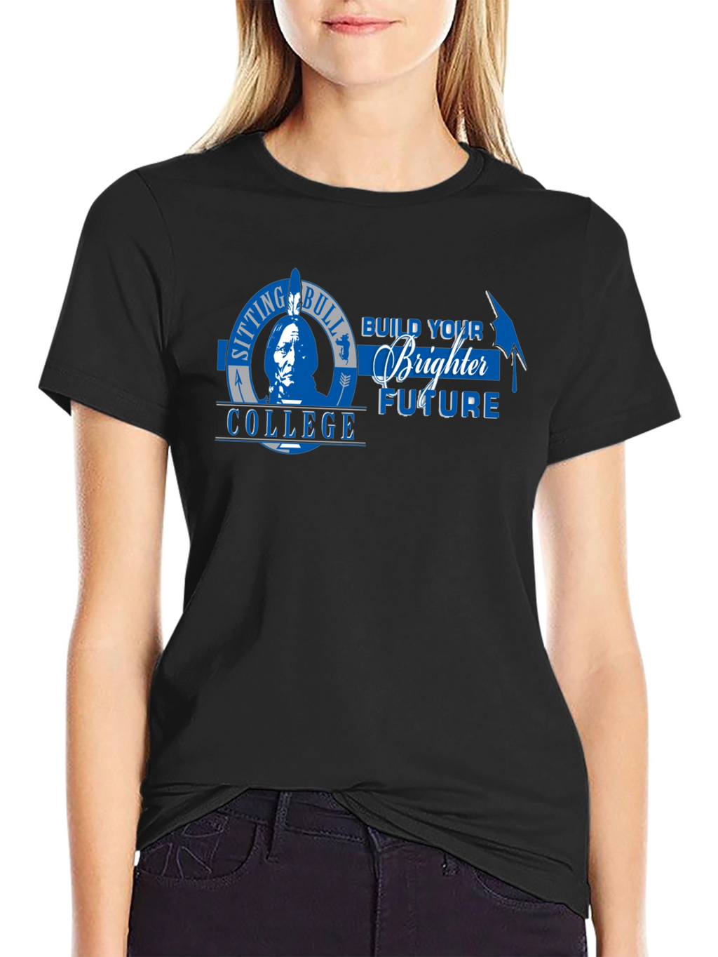 Sitting Bull College T-Shirt - Build Your Brighter Future