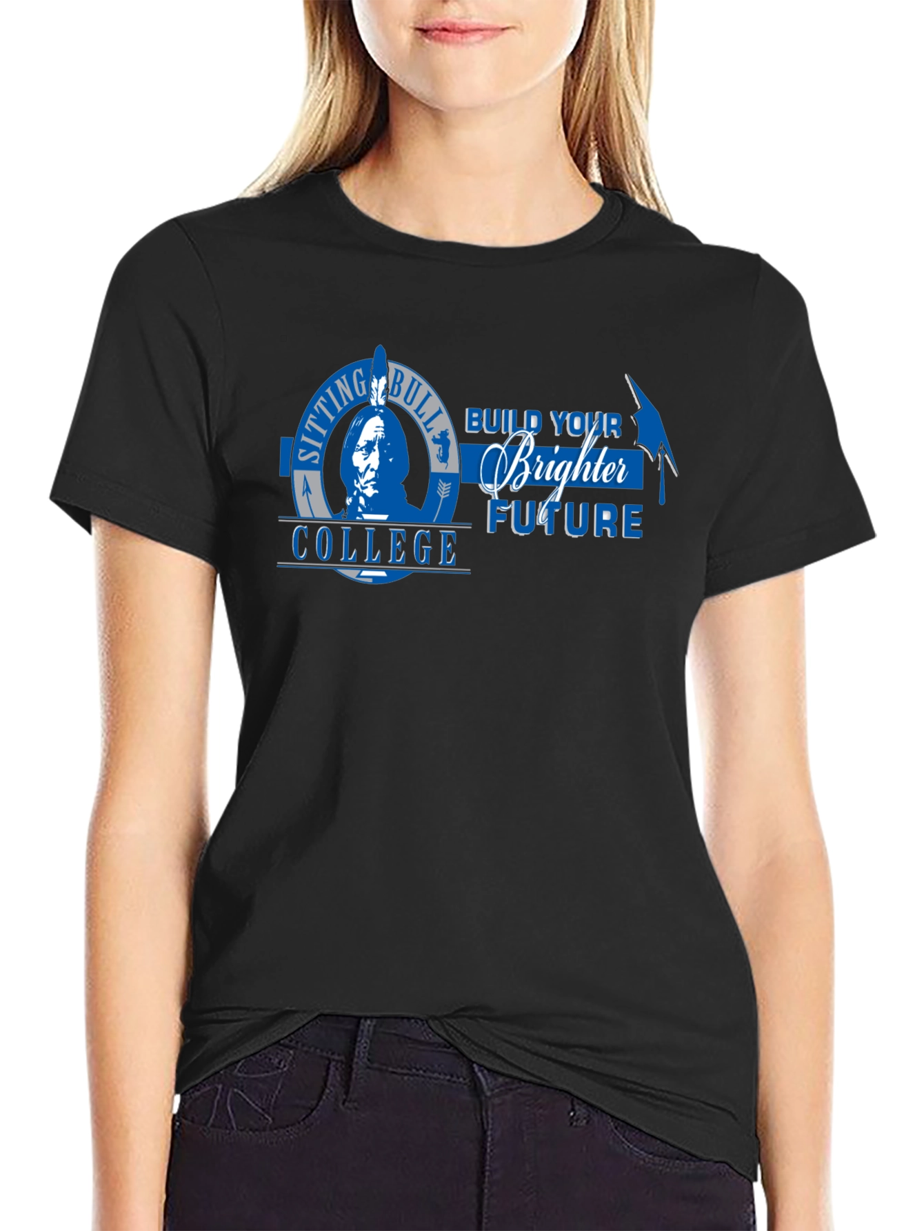 Sitting Bull College T-Shirt - Build Your Brighter Future