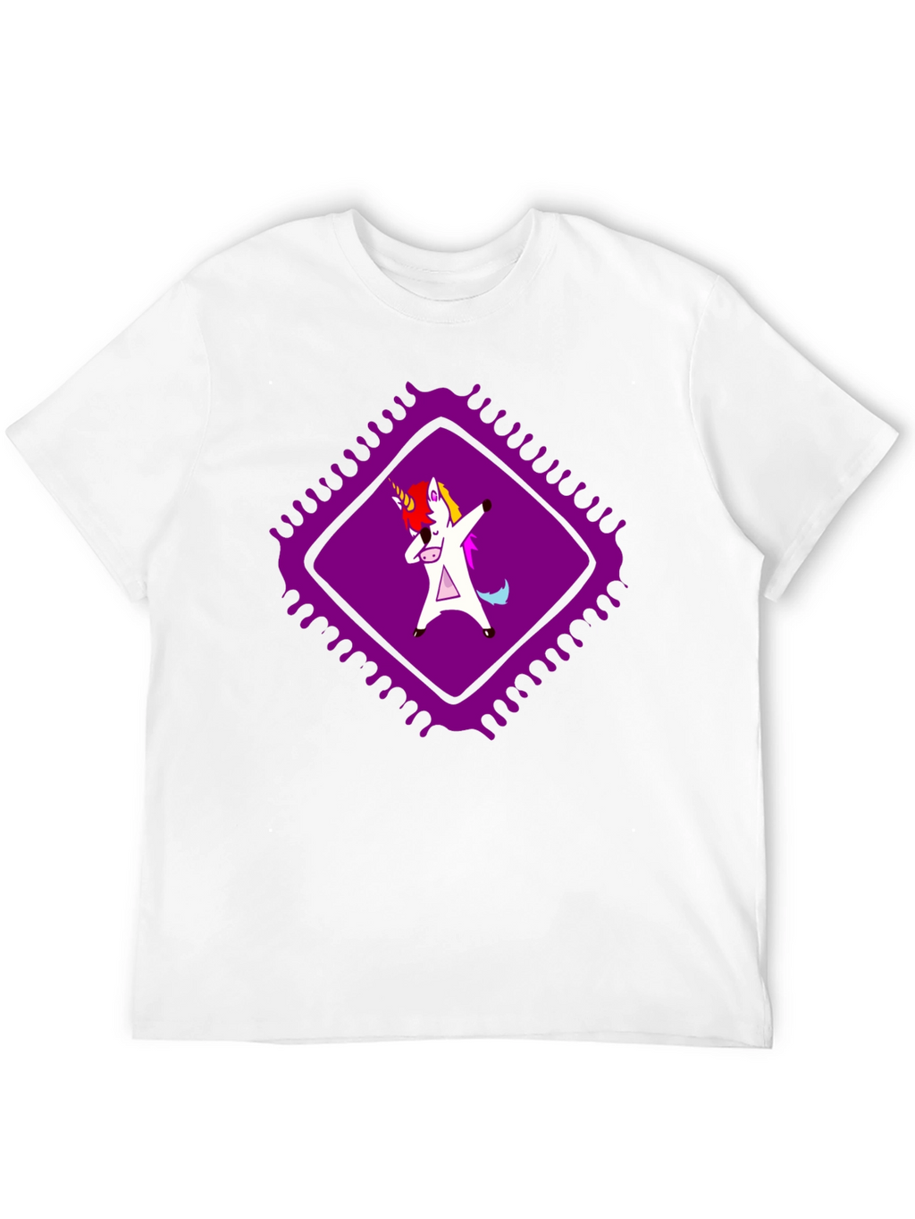 Dabbing Unicorn Graphic Tee - Black