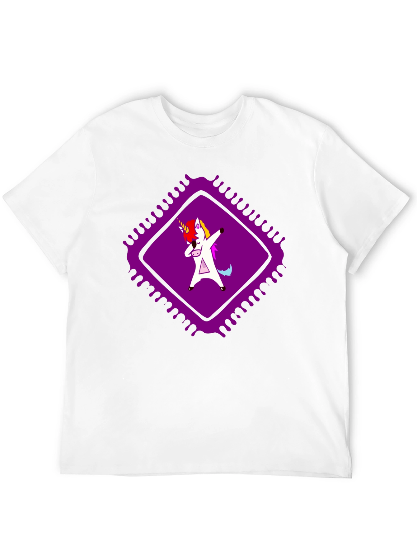 Dabbing Unicorn Graphic Tee - Black