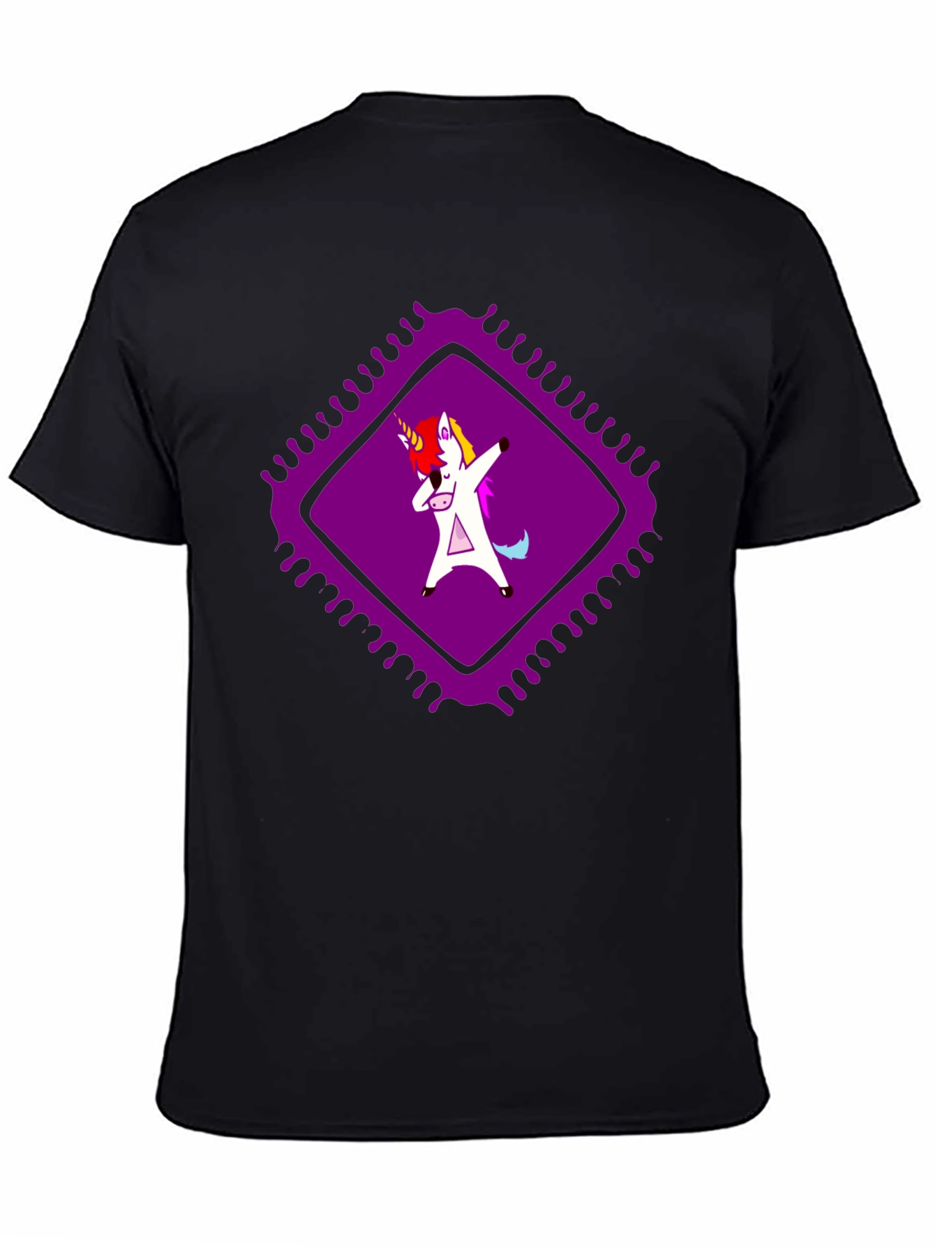 Dabbing Unicorn Graphic Tee - Black