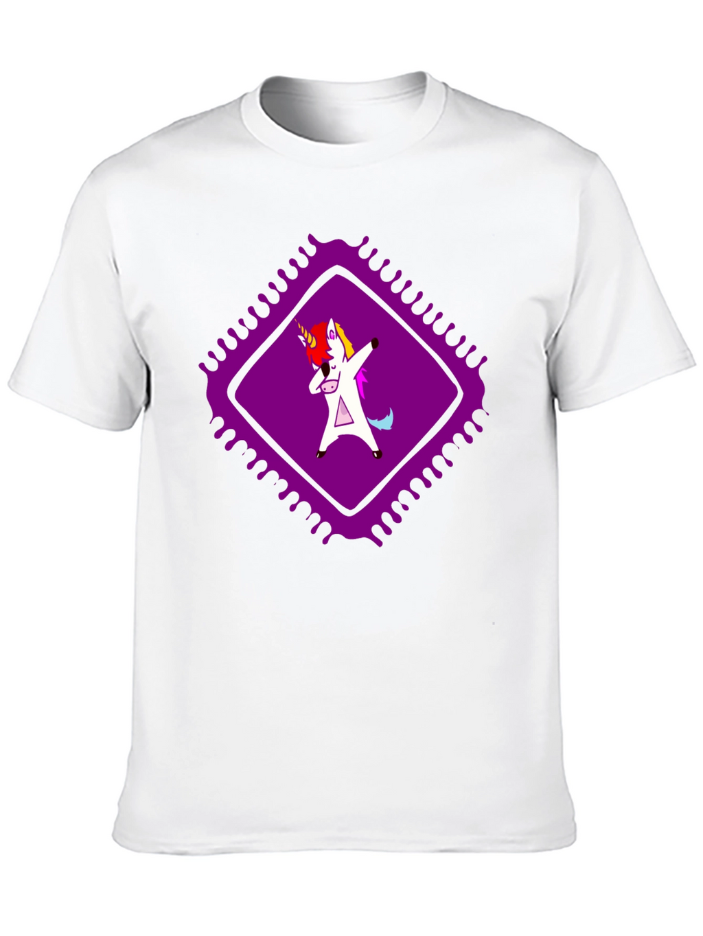 Dabbing Unicorn Graphic Tee - Black