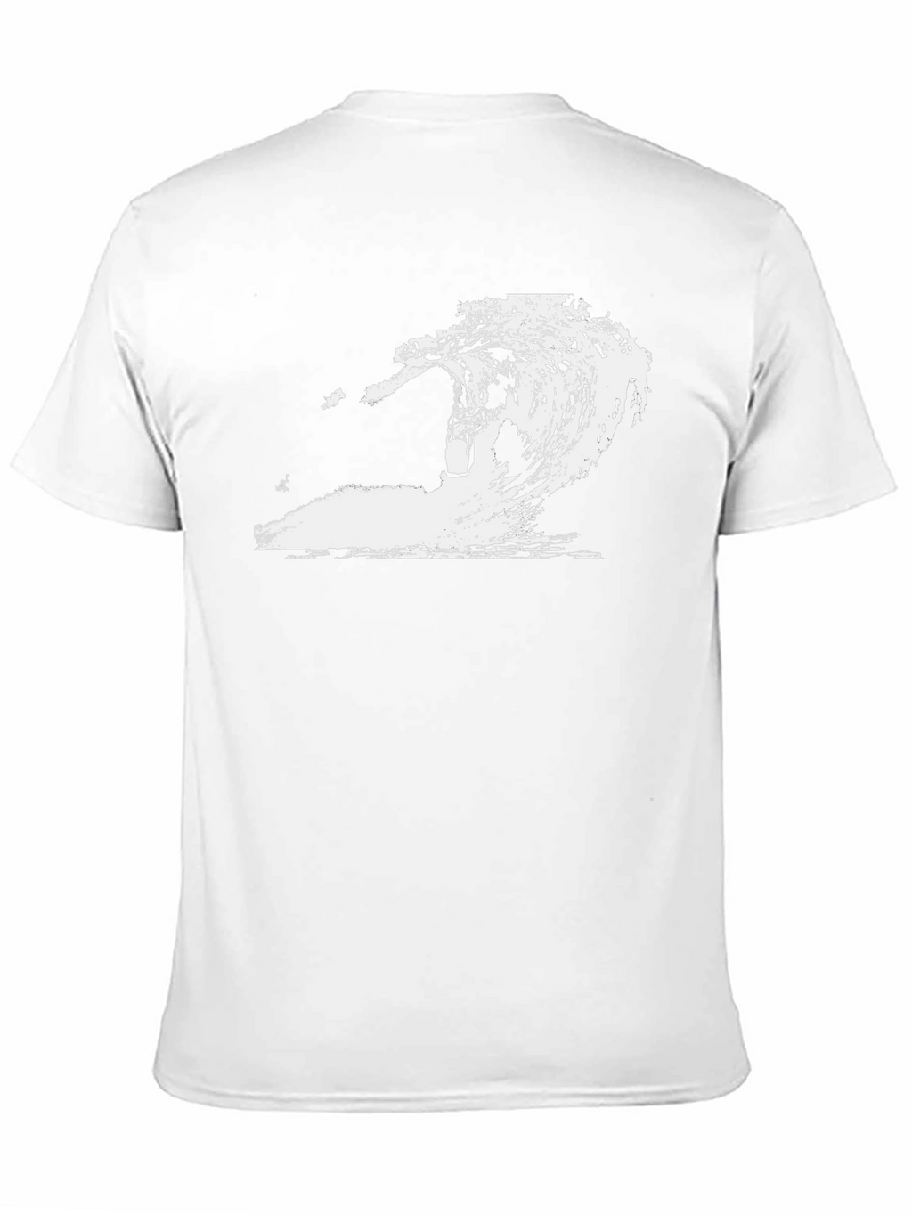 Mens Black Wave Graphic T-Shirt