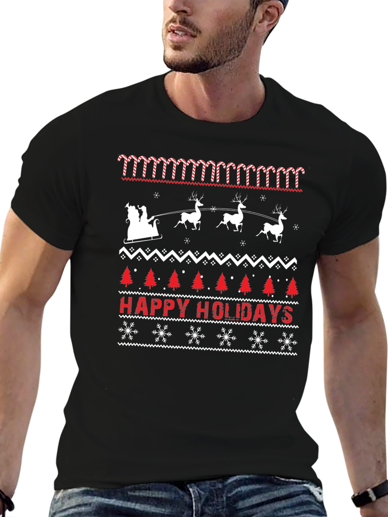 Happy Holidays Christmas Ugly Sweater T-Shirt
