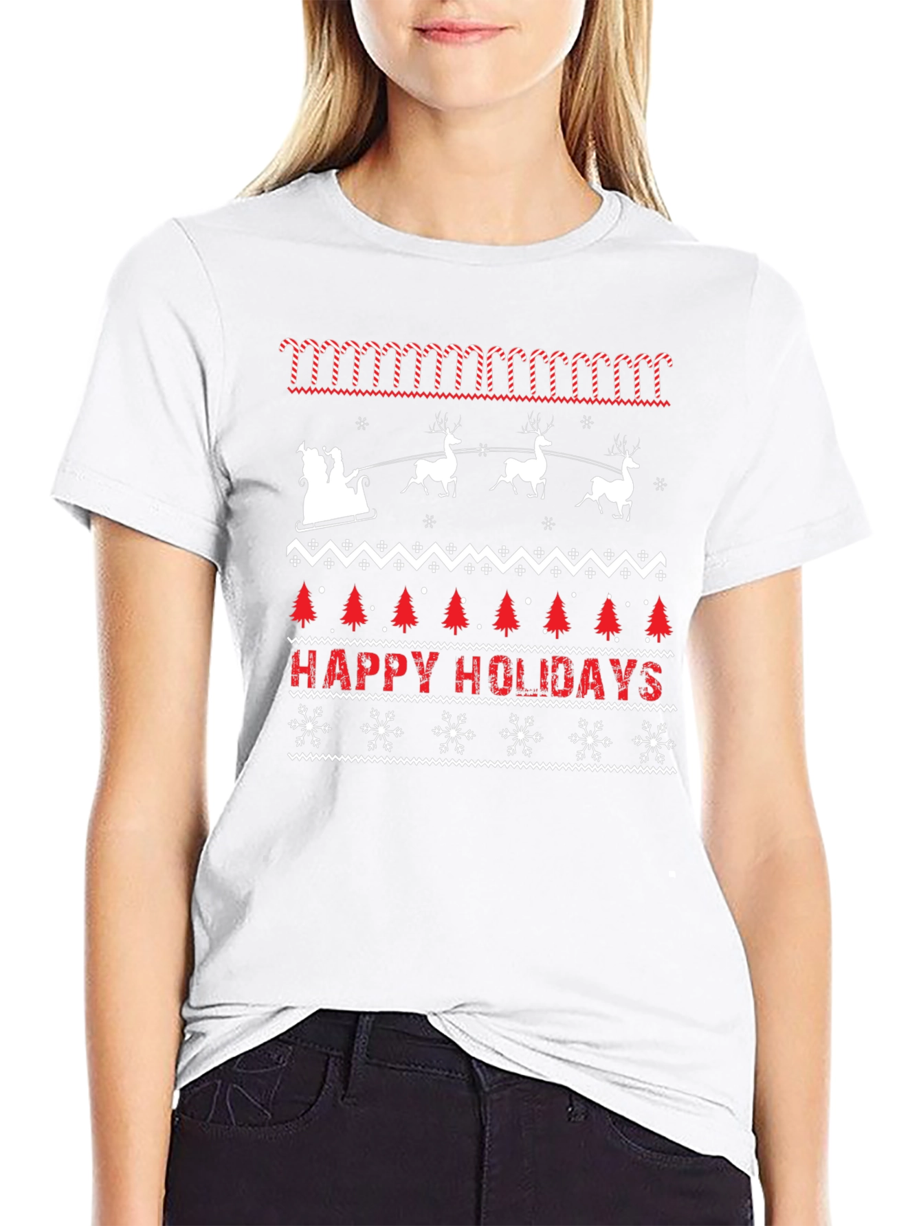 Happy Holidays Christmas Ugly Sweater T-Shirt