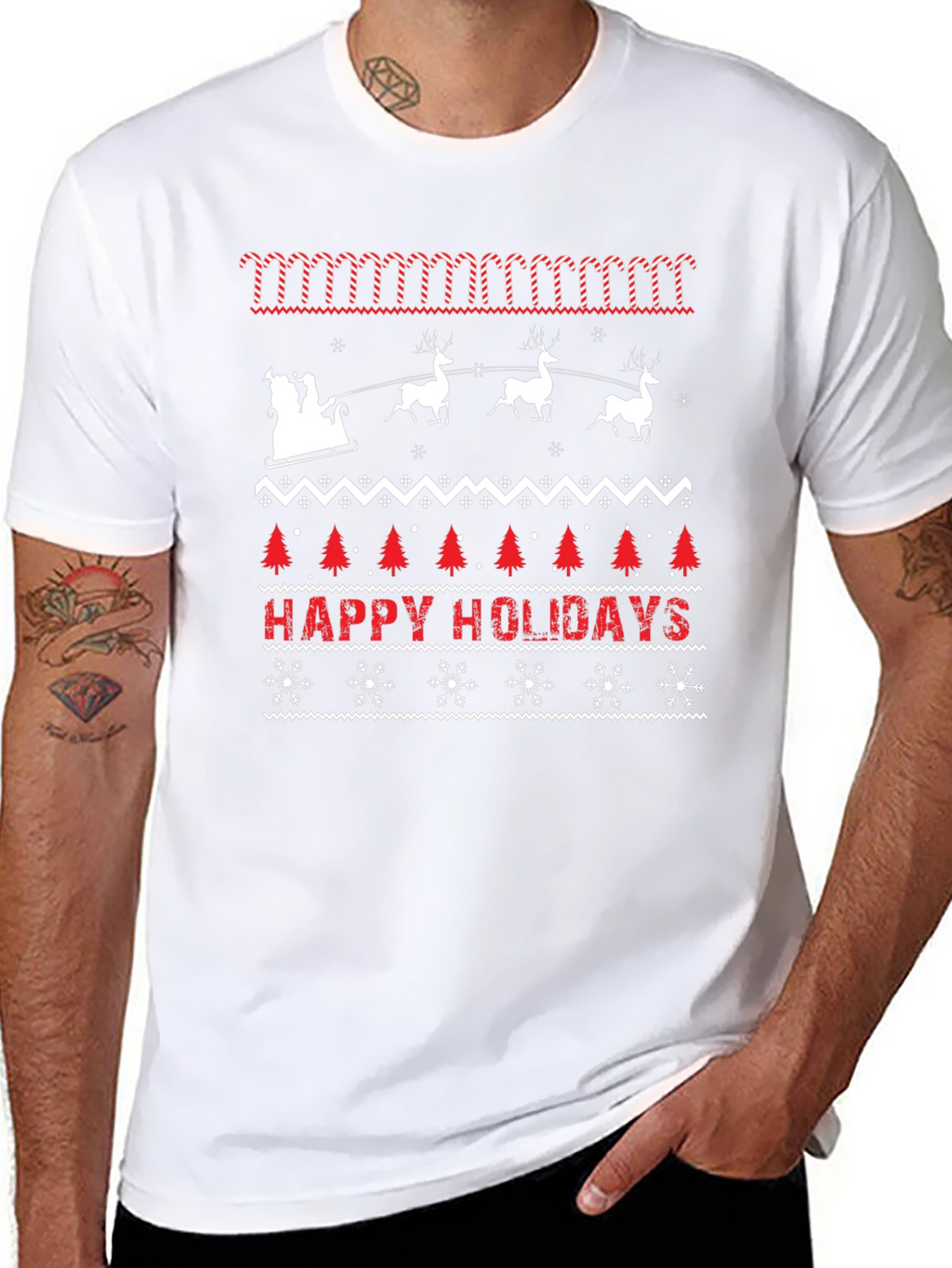 Happy Holidays Christmas Ugly Sweater T-Shirt