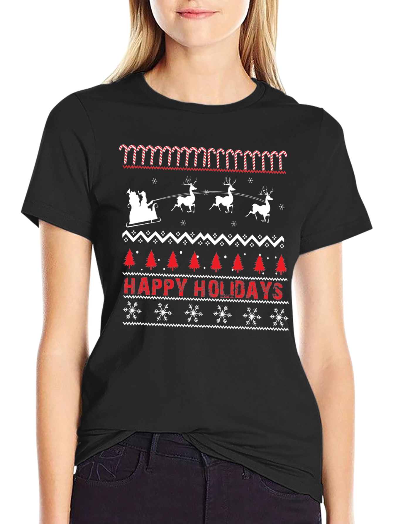 Happy Holidays Christmas Ugly Sweater T-Shirt