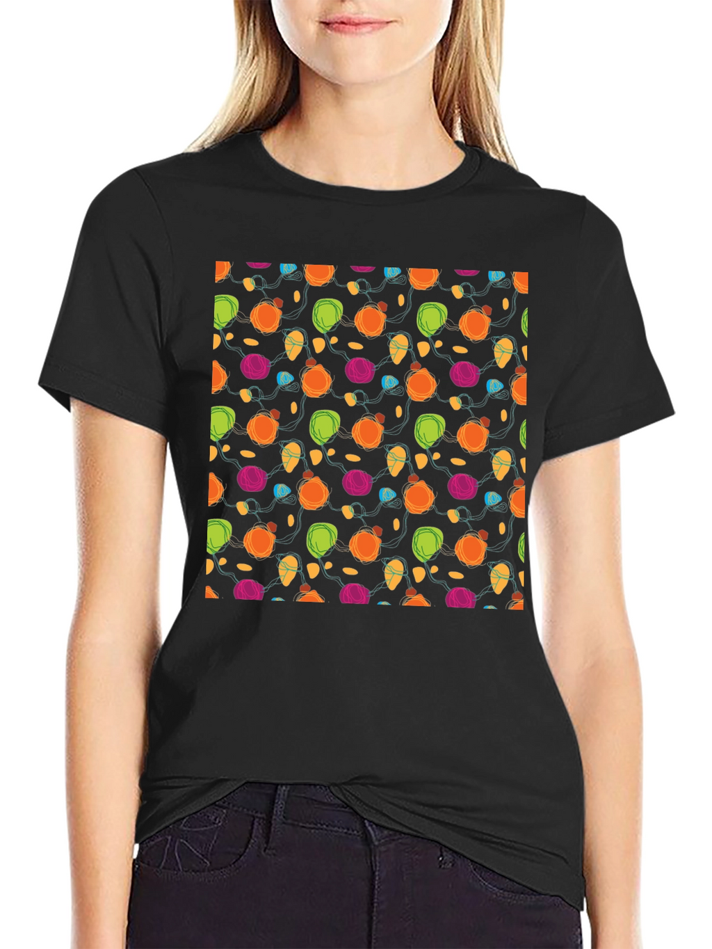 Festive Lights Patterned T-Shirt