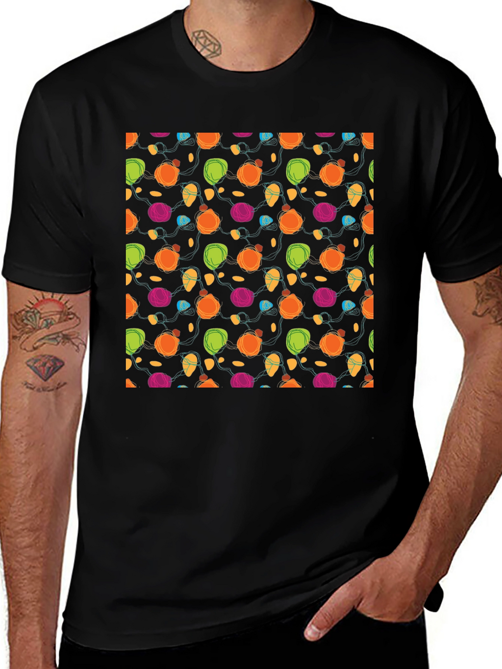 Festive Lights Patterned T-Shirt