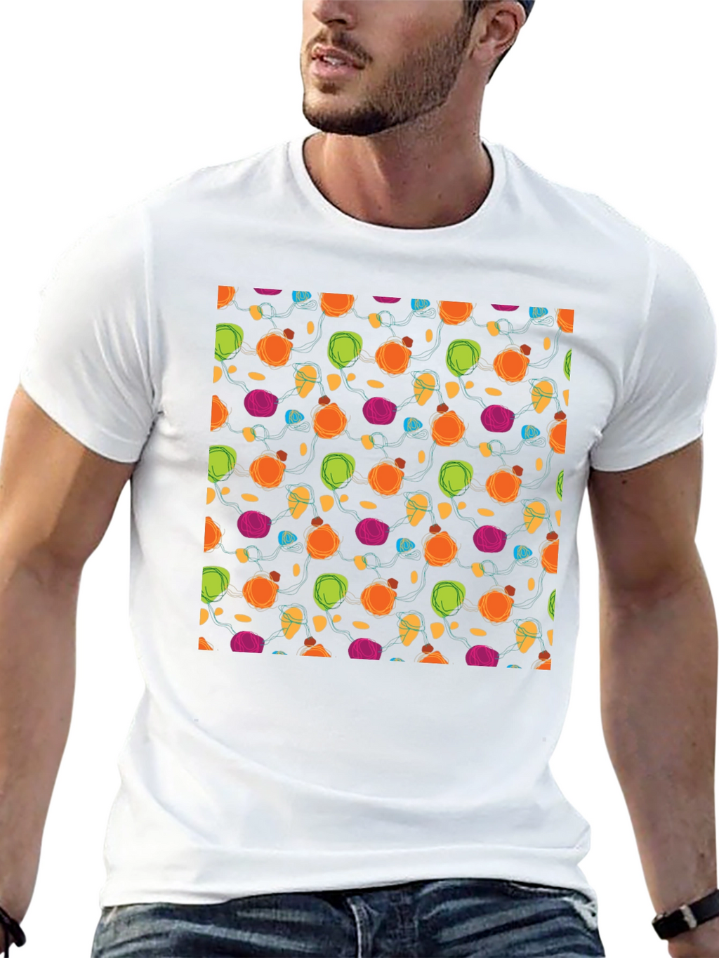 Festive Lights Patterned T-Shirt