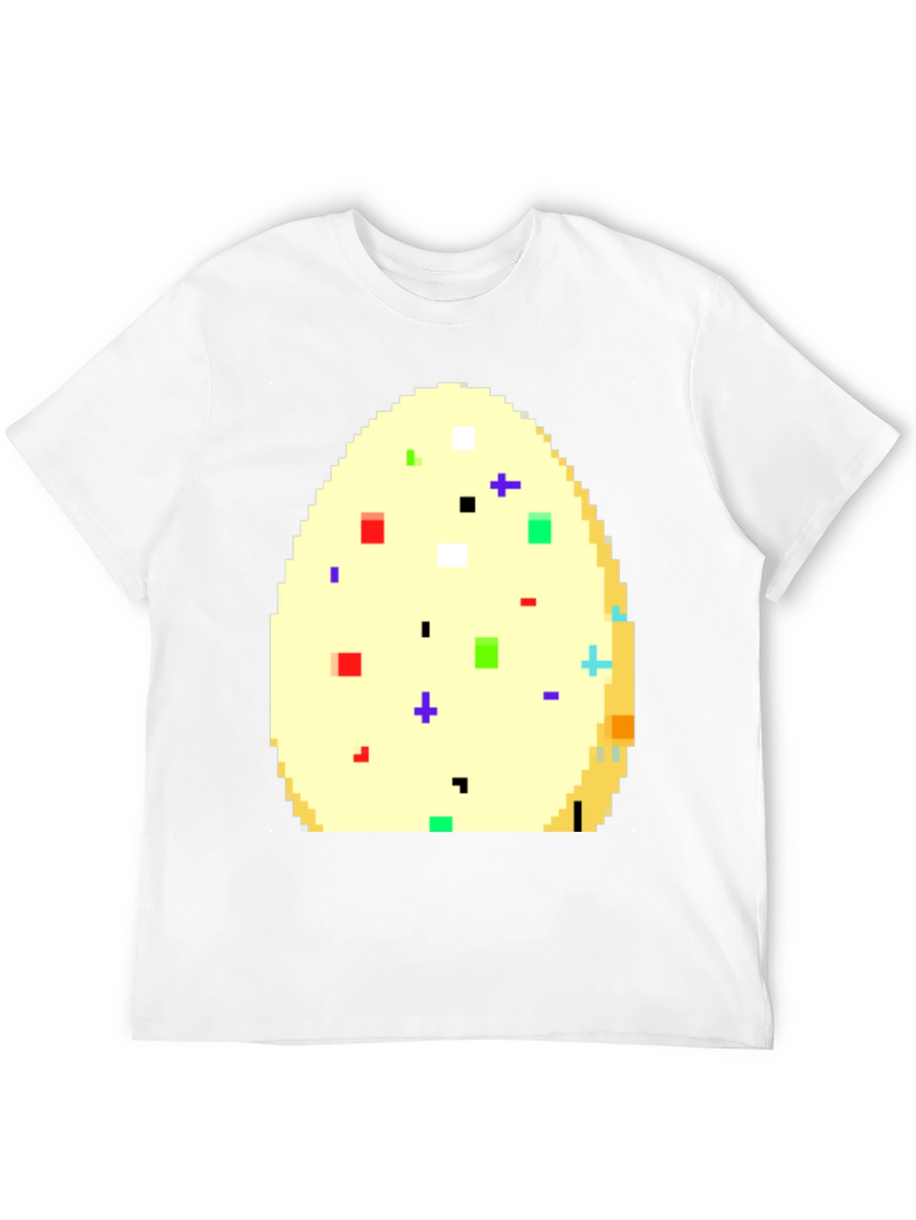 Pixelated Easter Egg Graphic Tee - Black