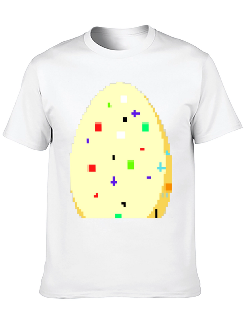 Pixelated Easter Egg Graphic Tee - Black