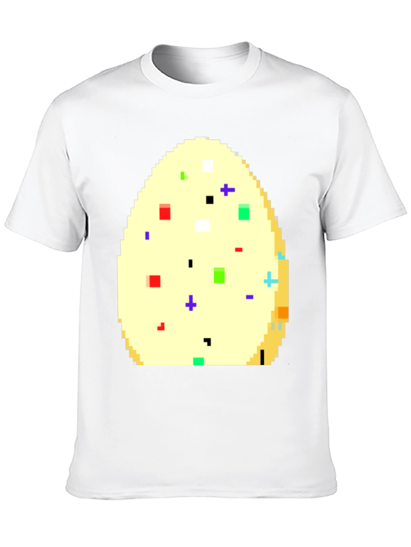 Pixelated Easter Egg Graphic Tee - Black