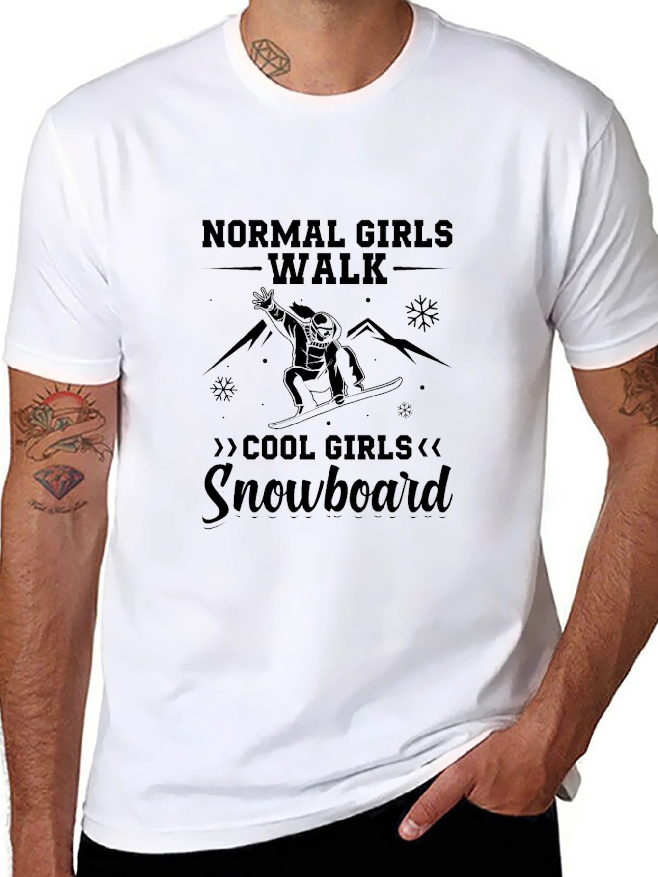 Cool Girls Snowboard Graphic T-Shirt
