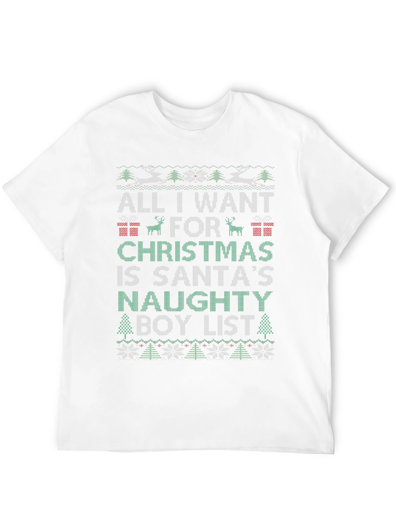 Christmas Naughty Boy List Ugly Christmas Sweater T-Shirt