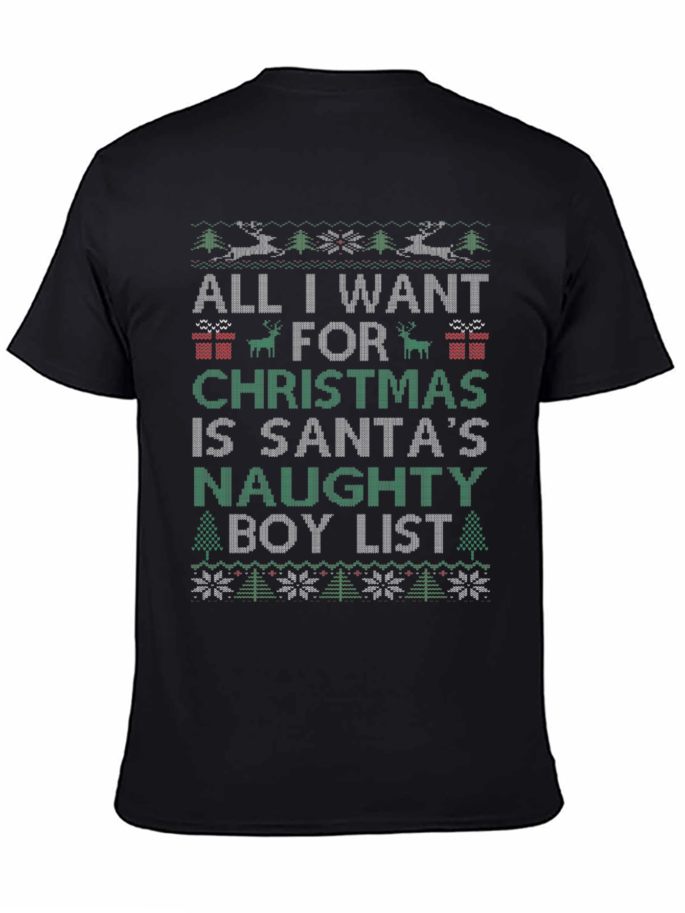 Christmas Naughty Boy List Ugly Christmas Sweater T-Shirt