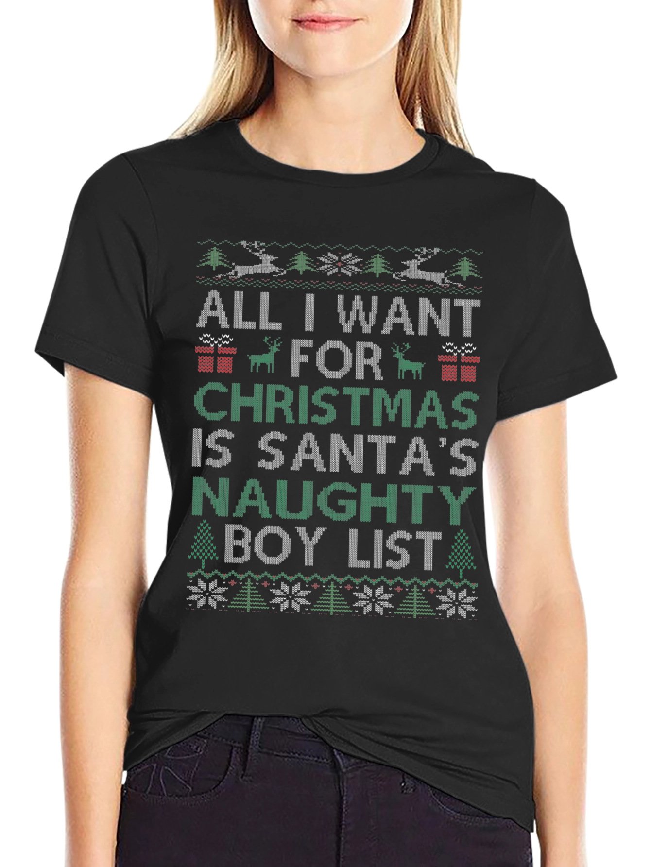 Christmas Naughty Boy List Ugly Christmas Sweater T-Shirt