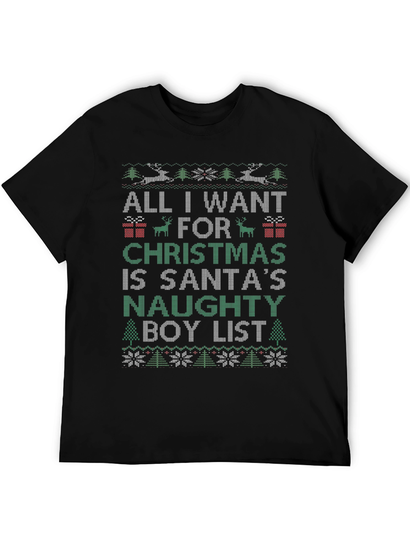 Christmas Naughty Boy List Ugly Christmas Sweater T-Shirt