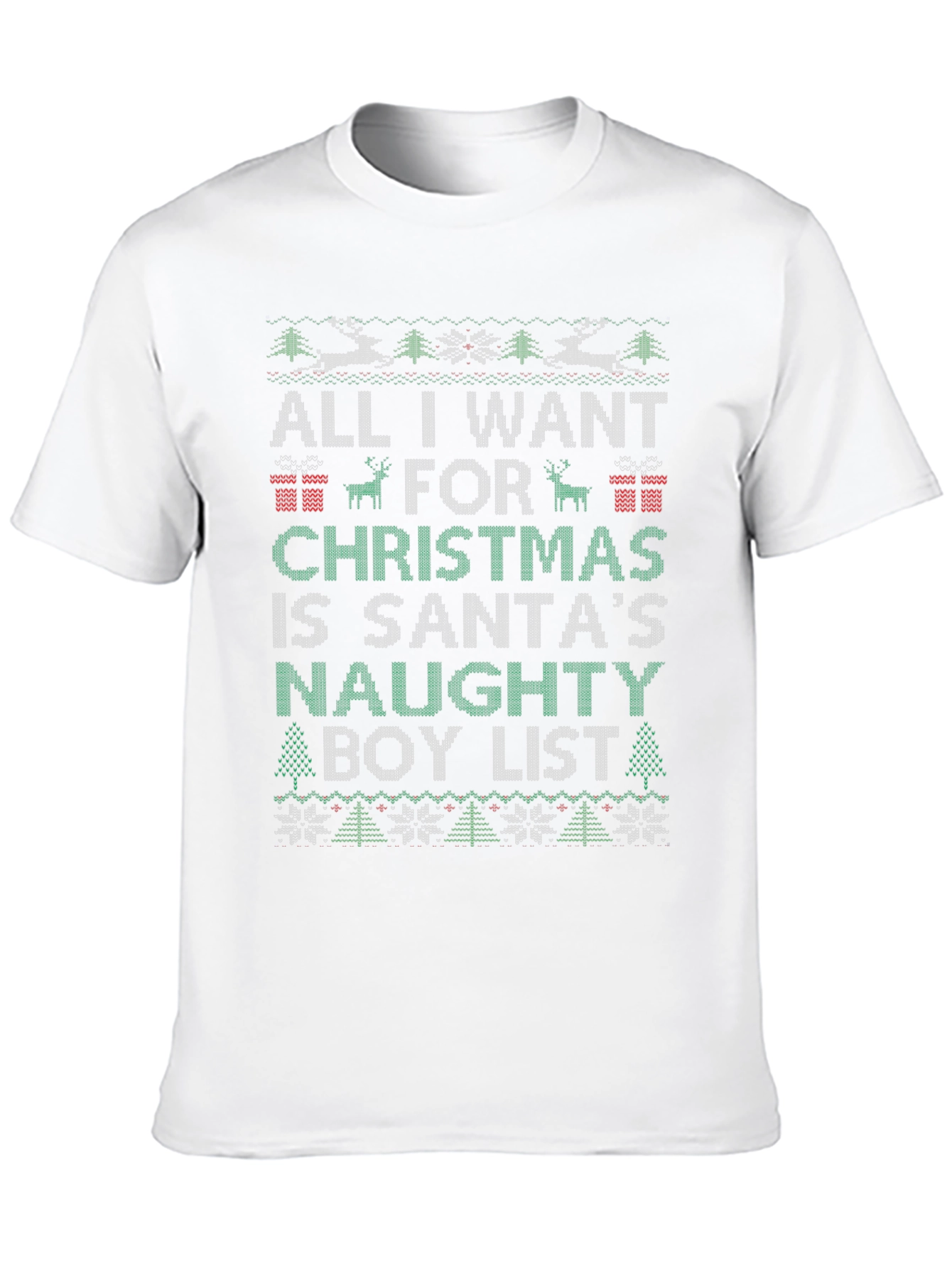 Christmas Naughty Boy List Ugly Christmas Sweater T-Shirt