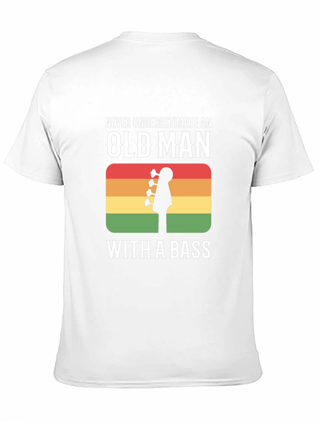 Old Man With a Bass Guitar T-Shirt