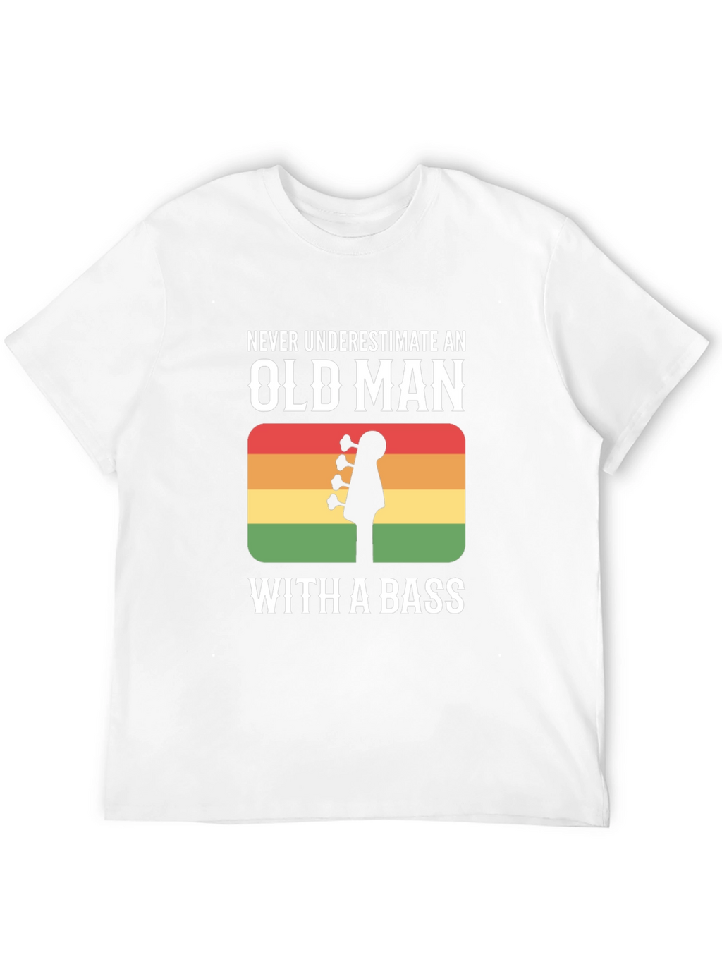 Old Man With a Bass Guitar T-Shirt