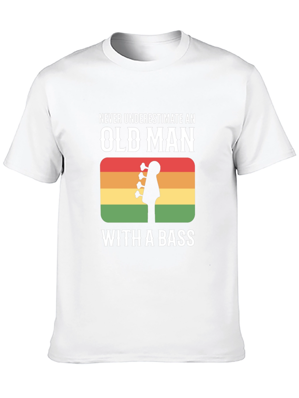 Old Man With a Bass Guitar T-Shirt
