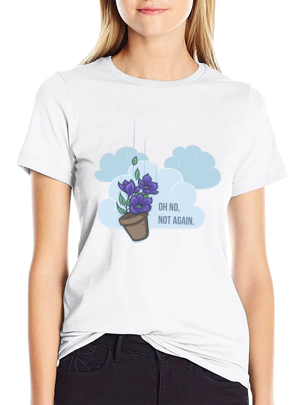 Falling Flower Pot Graphic Tee