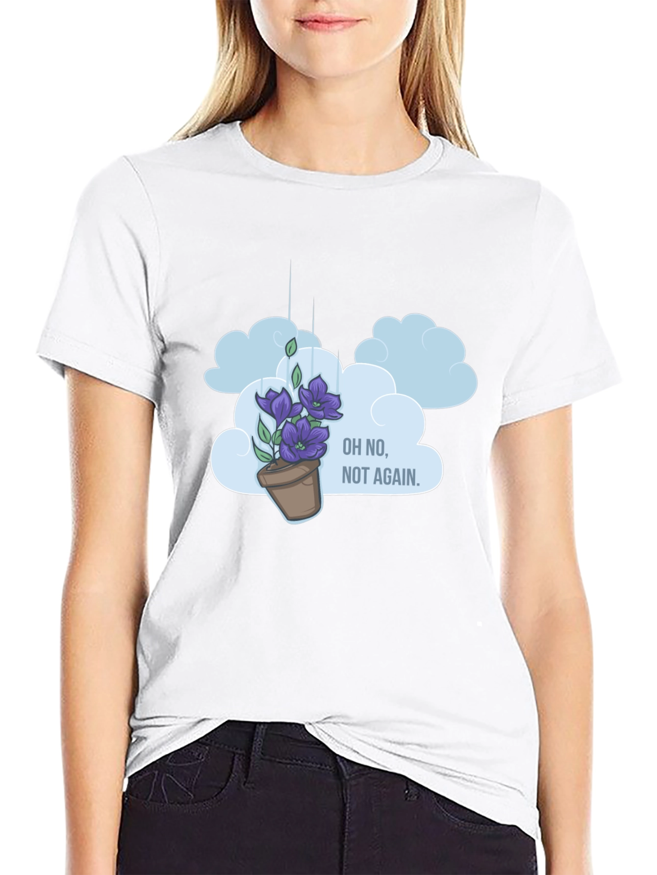 Falling Flower Pot Graphic Tee