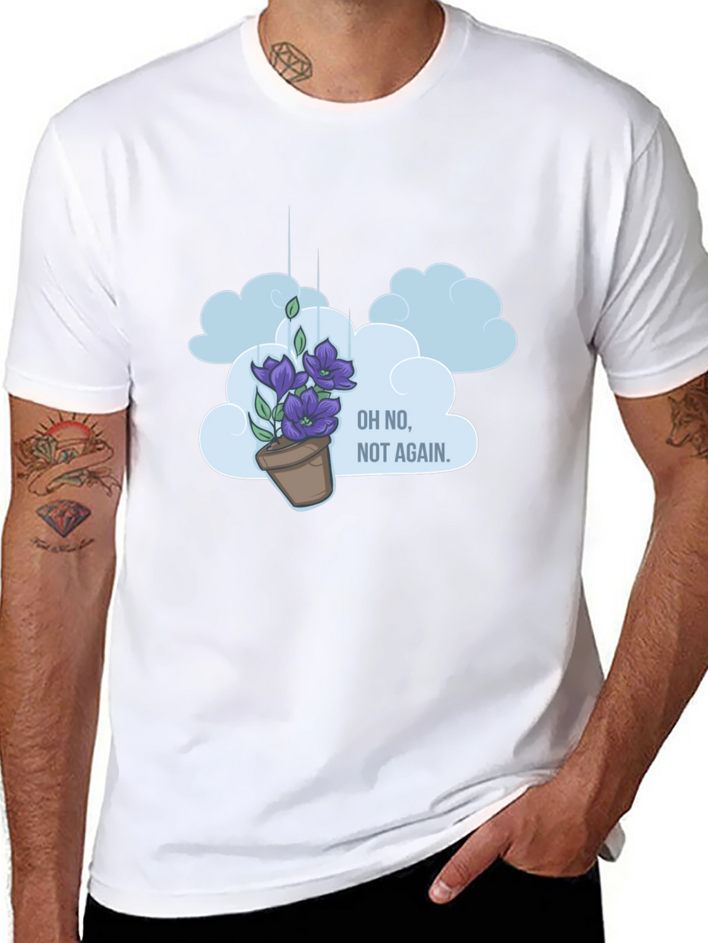 Falling Flower Pot Graphic Tee