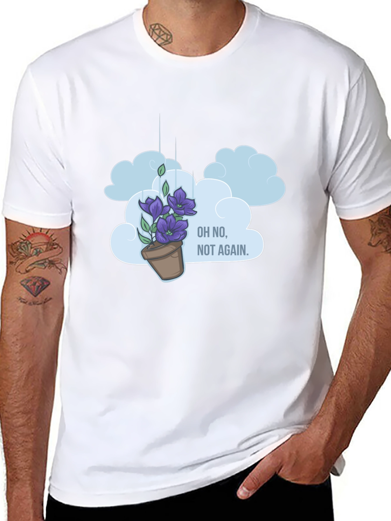 Falling Flower Pot Graphic Tee