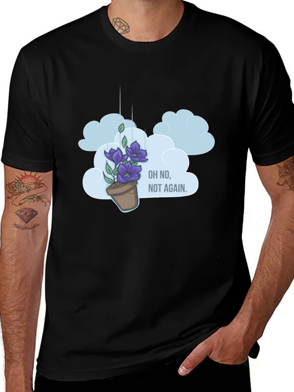 Falling Flower Pot Graphic Tee