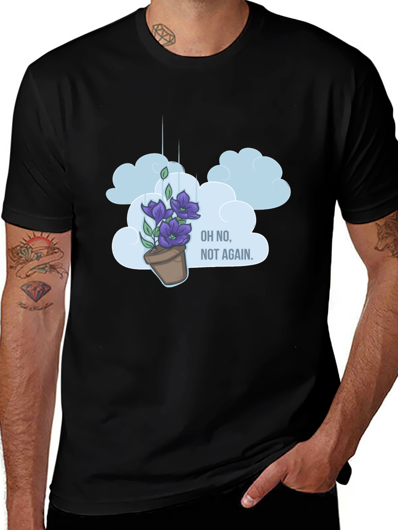 Falling Flower Pot Graphic Tee