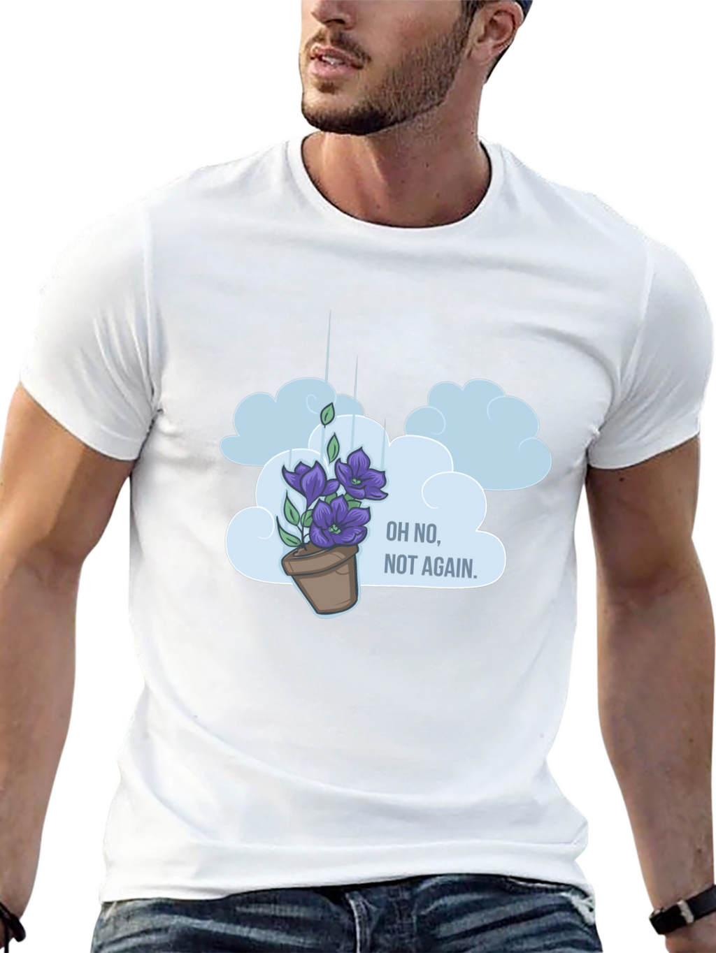 Falling Flower Pot Graphic Tee