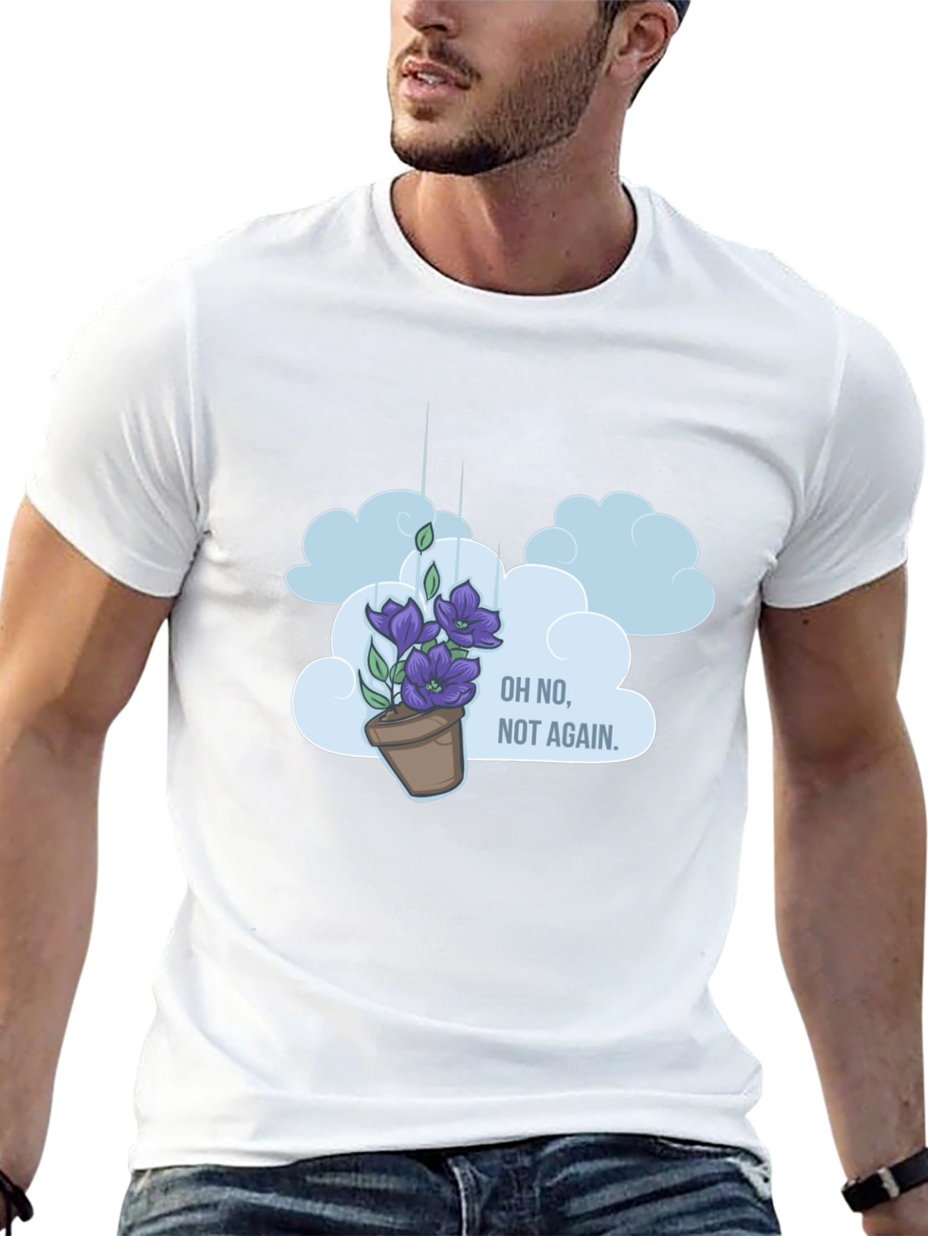 Falling Flower Pot Graphic Tee