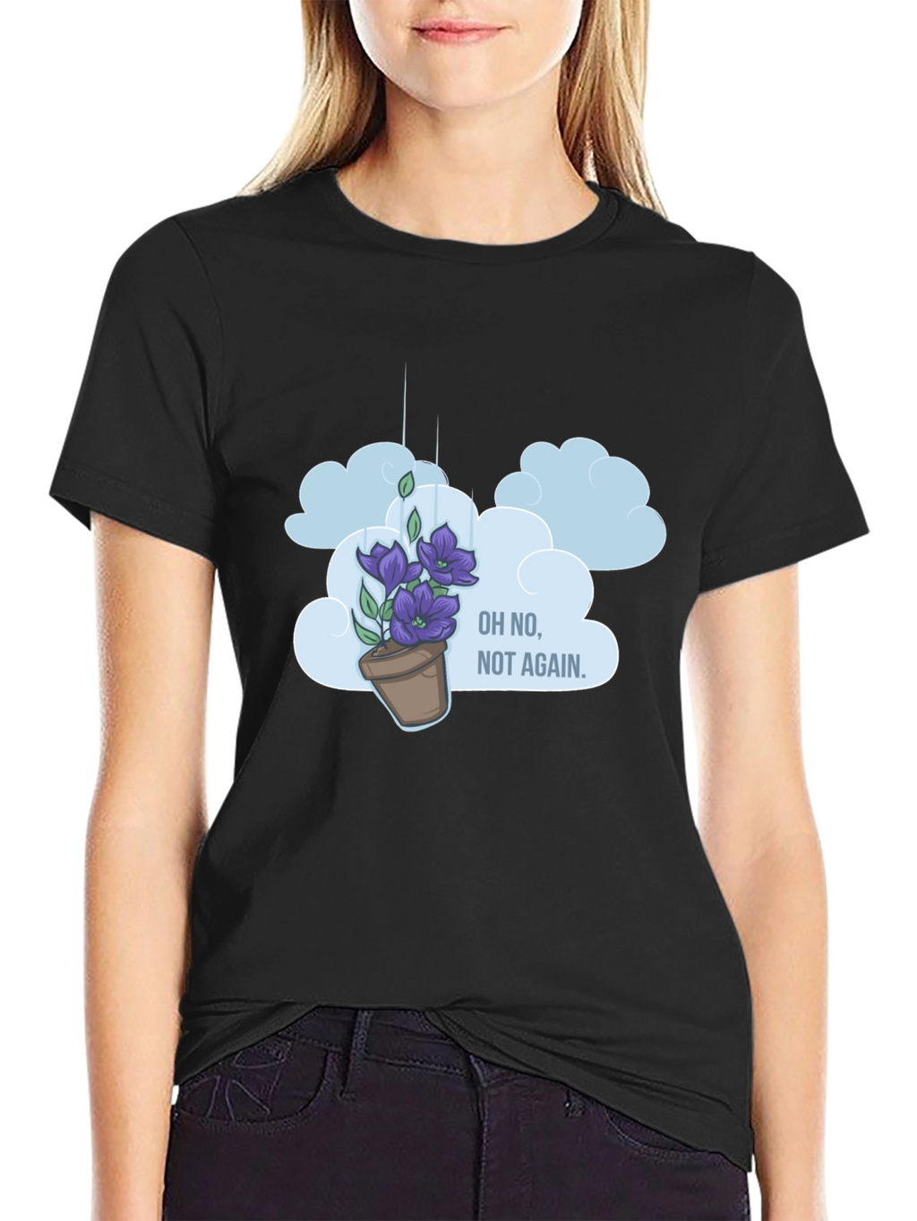 Falling Flower Pot Graphic Tee