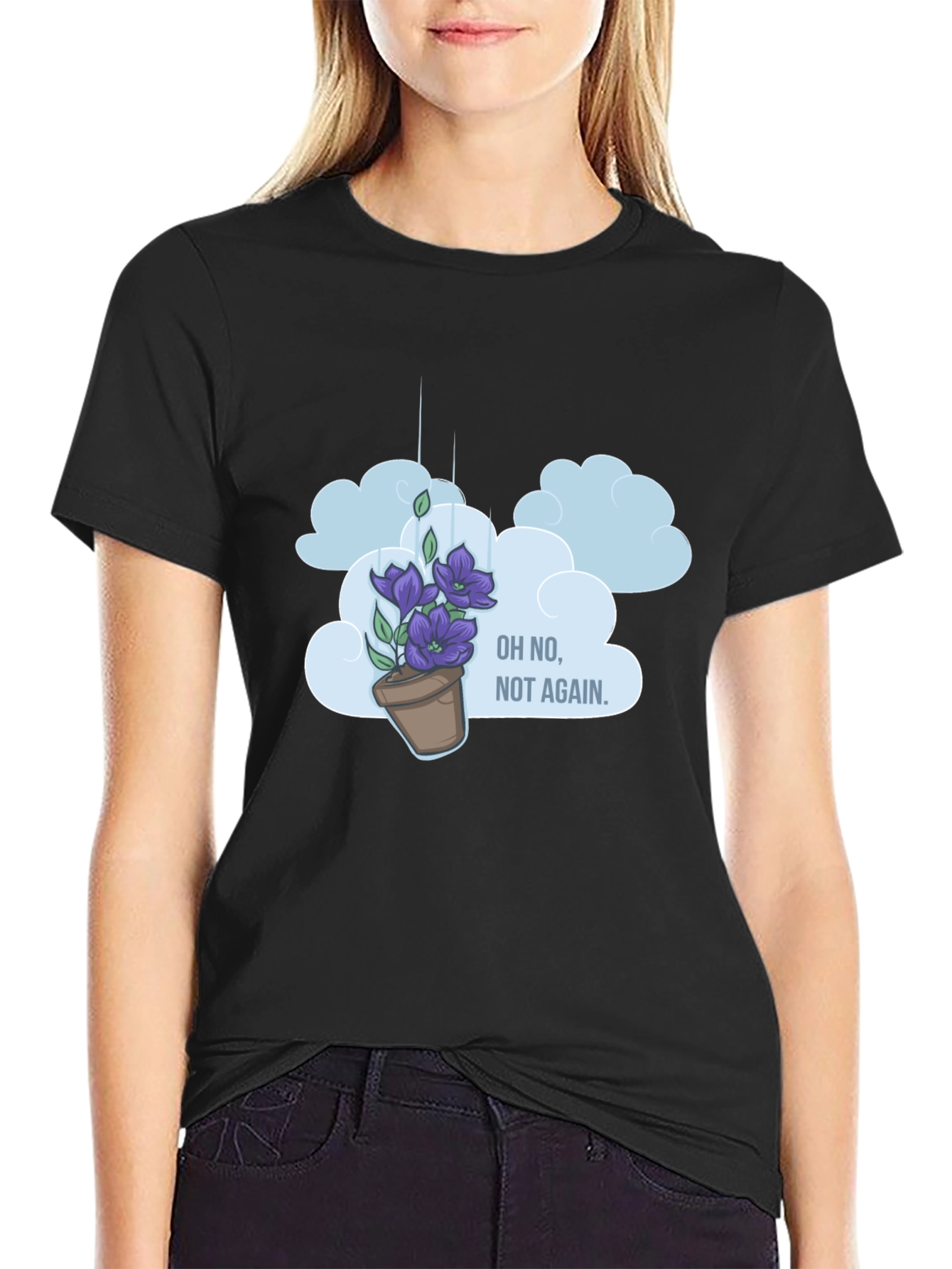 Falling Flower Pot Graphic Tee