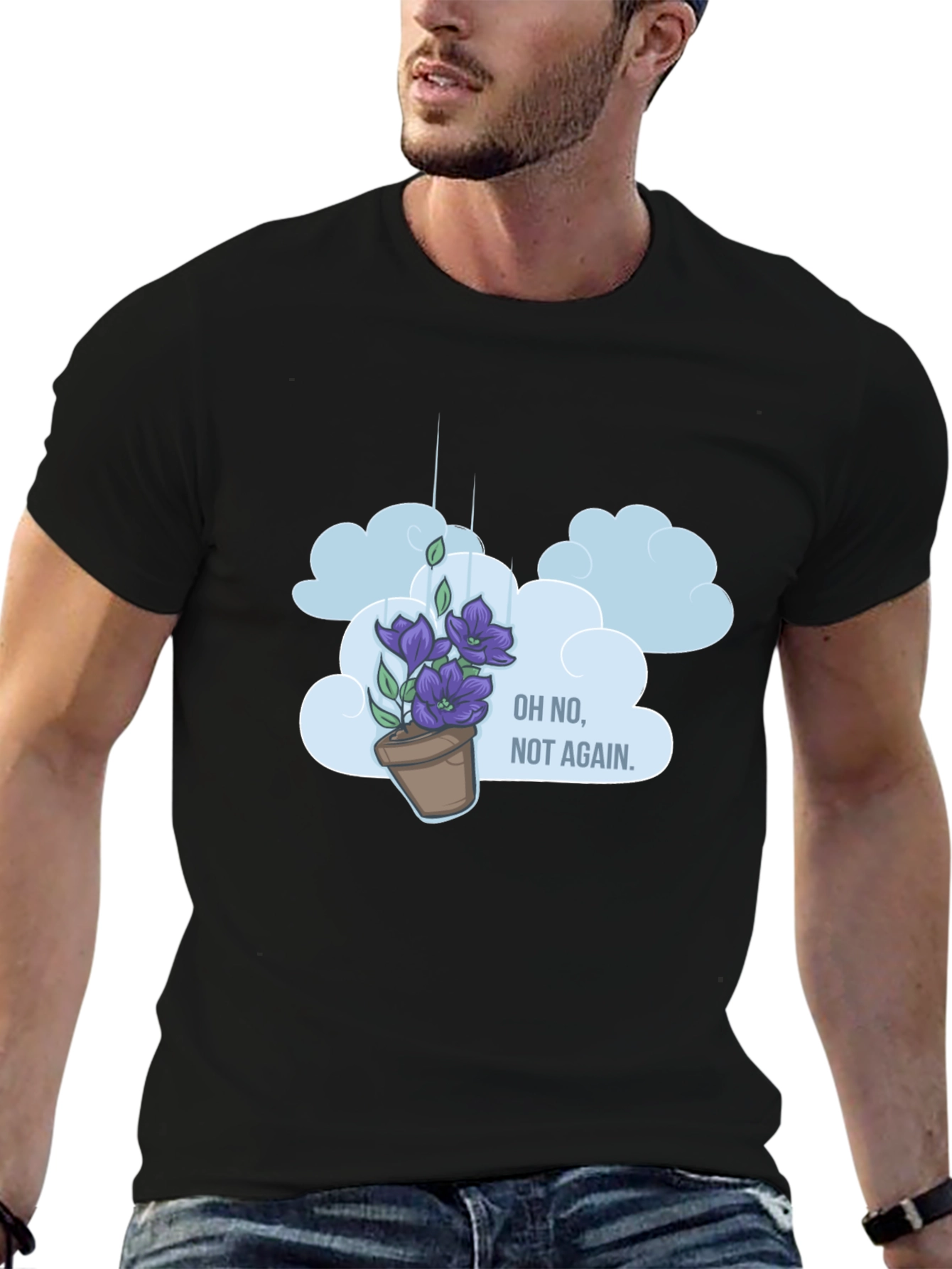 Falling Flower Pot Graphic Tee