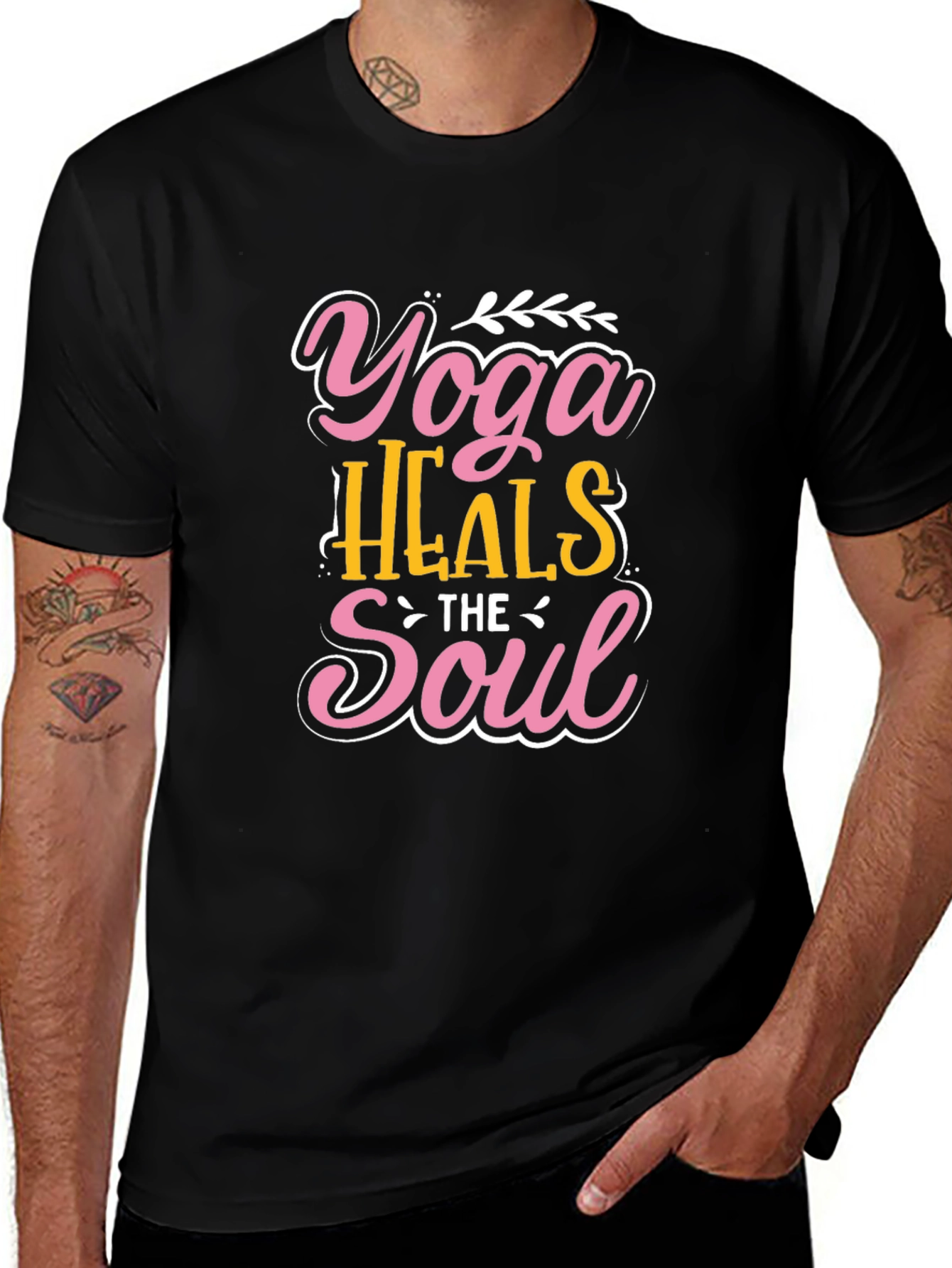 Yoga Heals the Soul Graphic T-Shirt