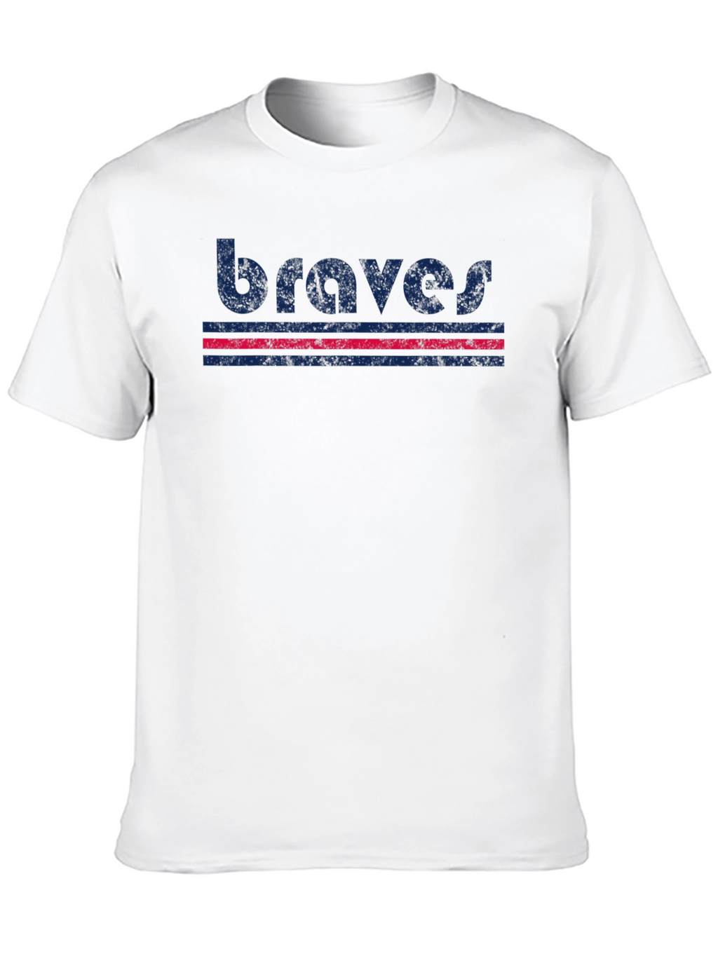 Braves Retro Graphic T-Shirt - Black Cotton Blend