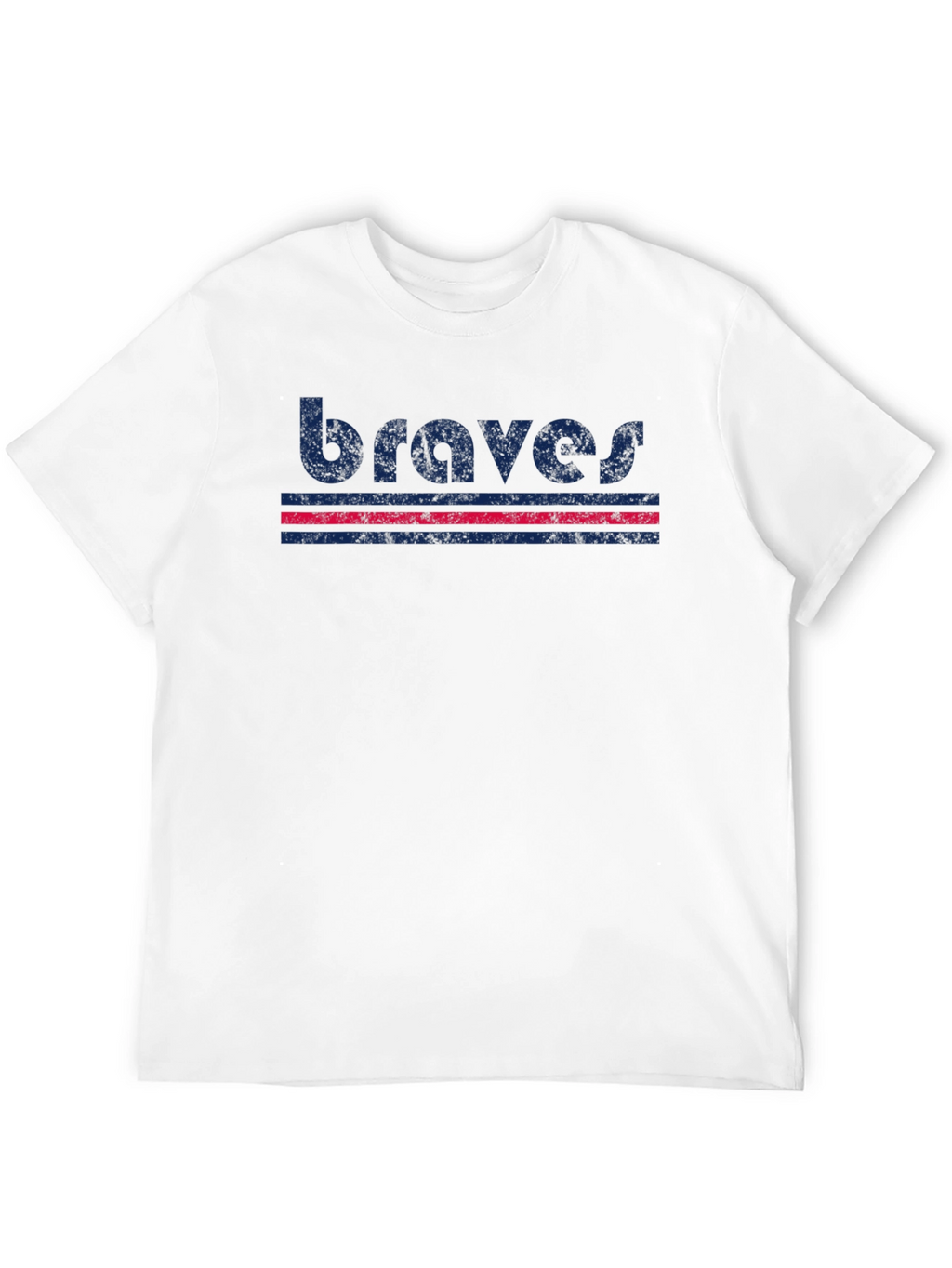 Braves Retro Graphic T-Shirt - Black Cotton Blend