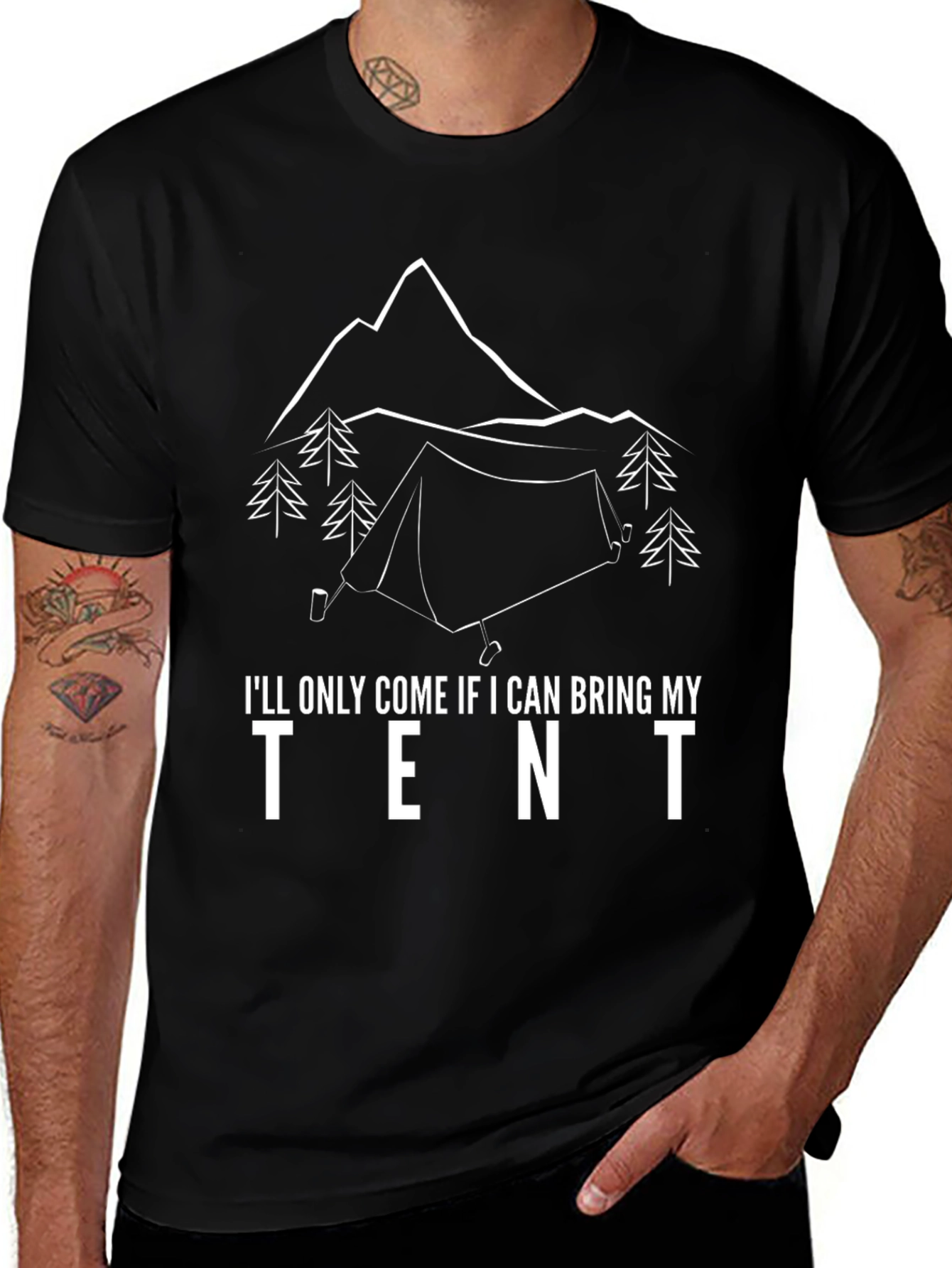 Camping Tent Graphic T-Shirt