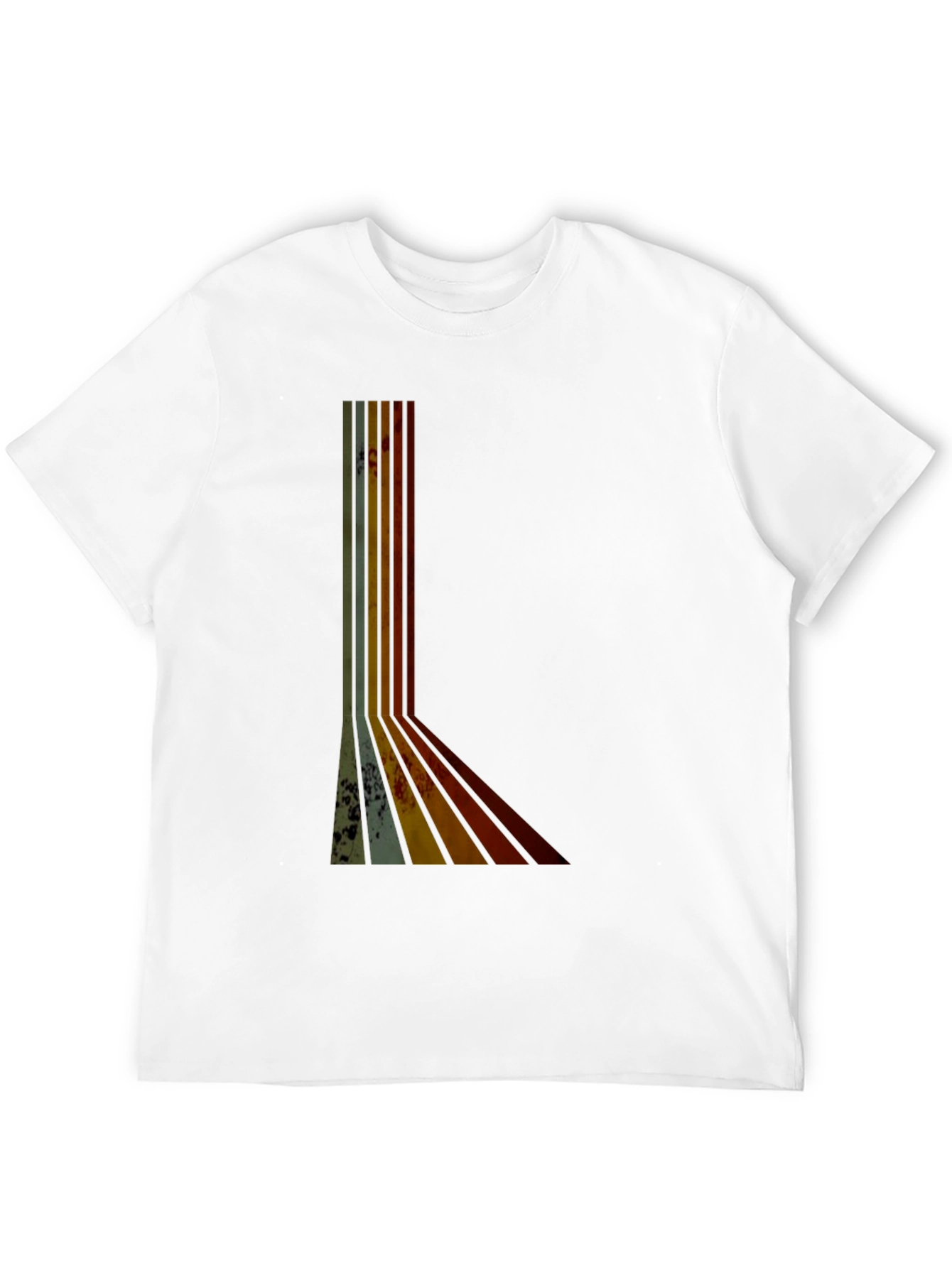 Retro Stripe Graphic Tee - Vintage Style T-Shirt