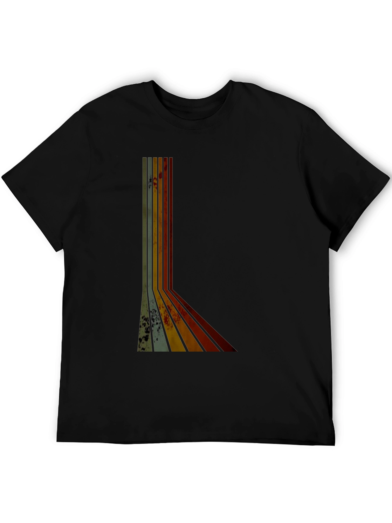 Retro Stripe Graphic Tee - Vintage Style T-Shirt